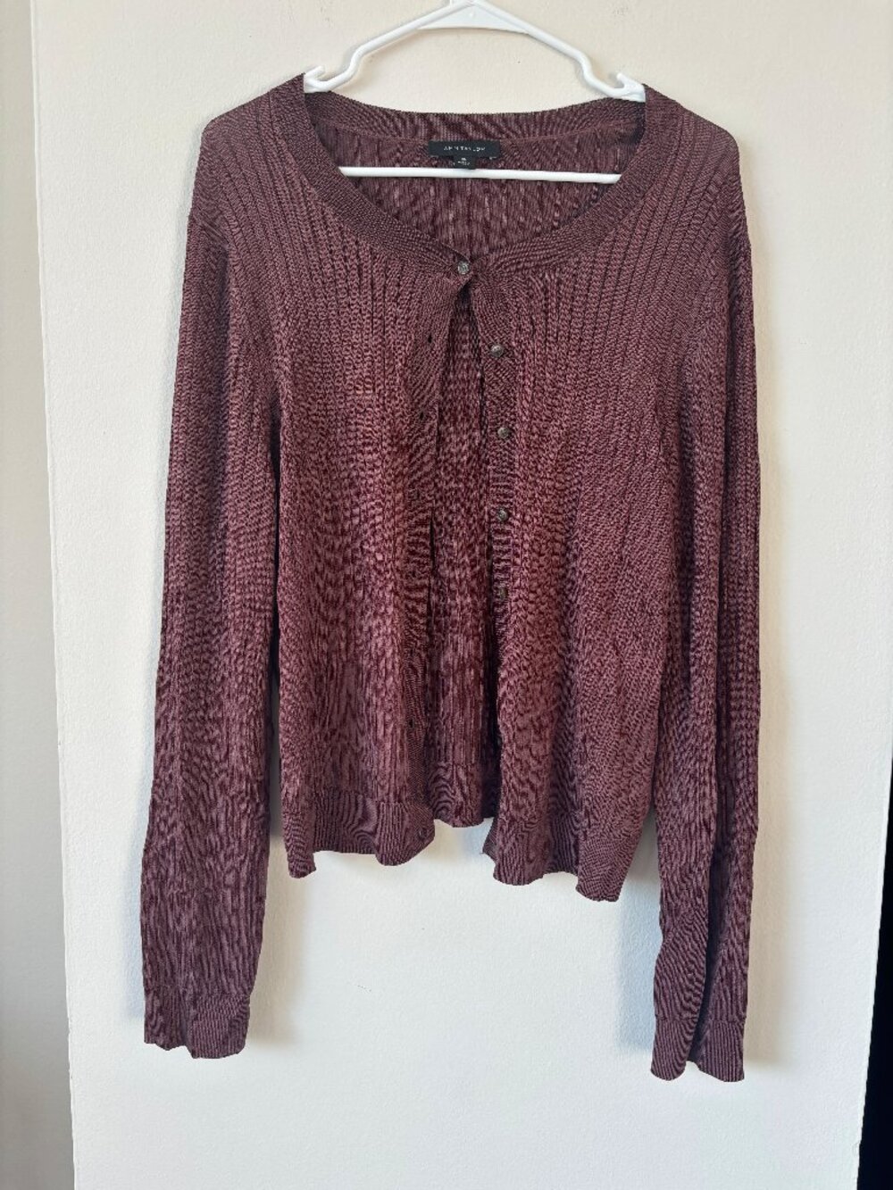 Ann Taylor Brown Button Down Cardigan - Size XL